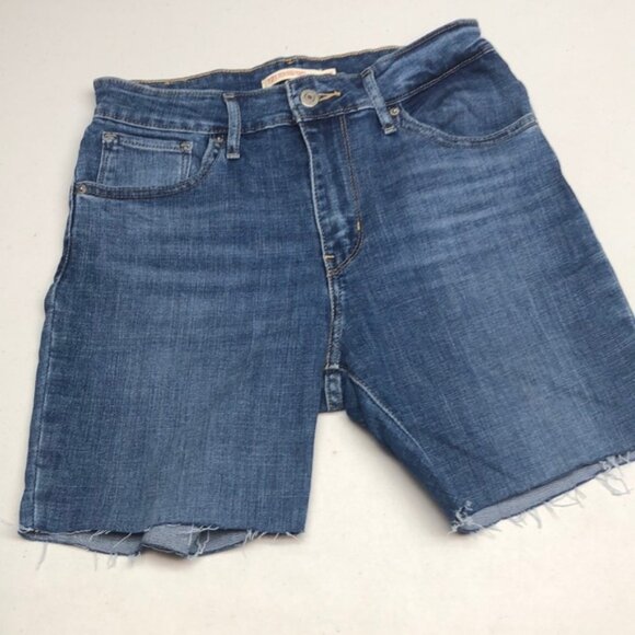 LEVI 721 HIGH-RISE SKINNY CUTOFF JEAN SHORTS 6/28 🇺🇸 - Picture 1 of 11